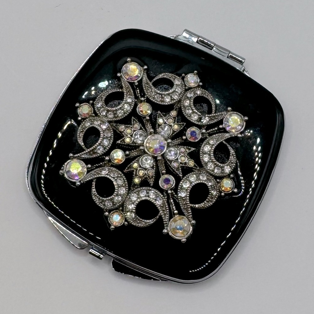 Aurora Borealis Crystal Mirror Compact